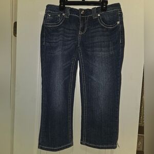 NWOT Grace in LA Blue Ankle & Cropped Jeans with Bling